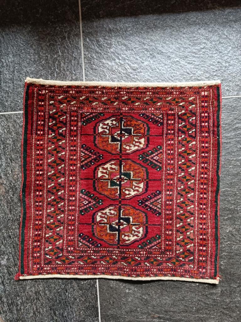 Klein Perzisch Kleed - Handgeknoopt Tapijt, Minder dan 50 cm, Gebruikt, 50 tot 100 cm, Bruin