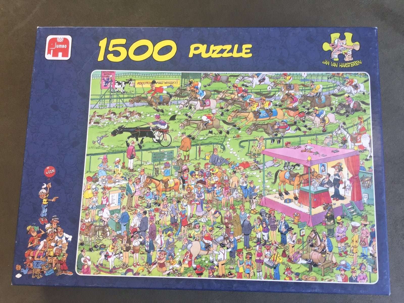 Jan van Haasteren puzzel Ascor Paardenrace 1500 stukjes, Ophalen, 500 t/m 1500 stukjes, Gebruikt, Legpuzzel