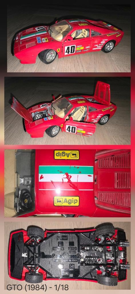 Ferrari GTO nummer 40 (1984), Ophalen of Verzenden, Gebruikt, Auto, Bburago