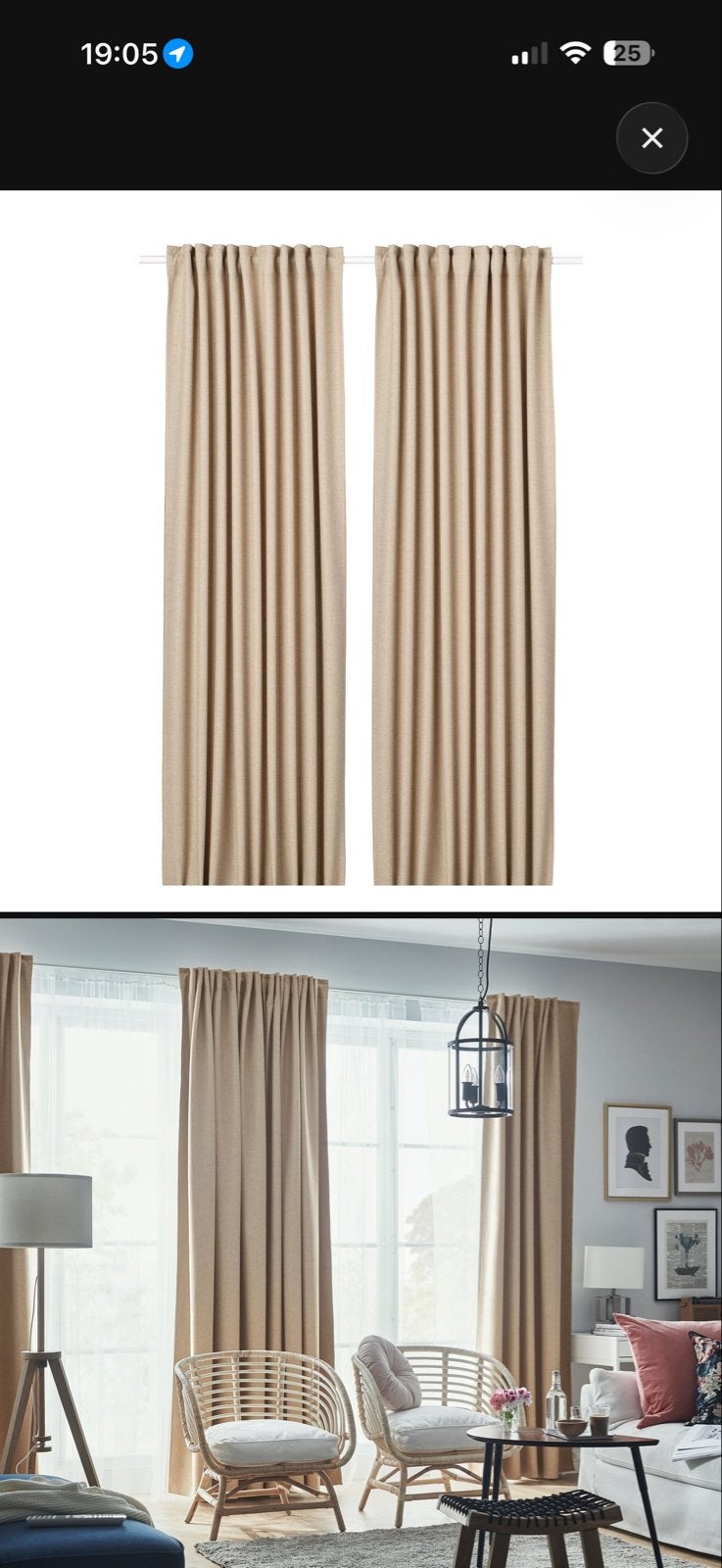 IKEA ANNAKAJSA Gordijnen - Zo goed als nieuw, Huis en Inrichting, Ophalen, Verduisterend, Zo goed als nieuw, Gordijn
