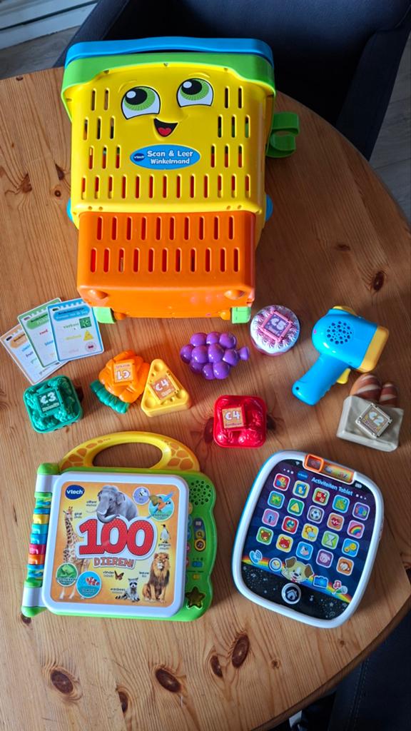 VTech Speelgoedset: Winkelmand, Dierenboek & Tablet, Kinderen en Baby's, Speelgoed | Overig, Gebruikt, Jongen of Meisje, Ophalen of Verzenden