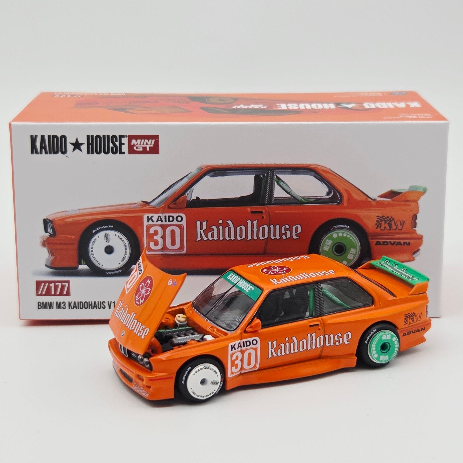 Mini Gt – 1989 BMW M3 (E30) *Kaidohaus* V1, orange