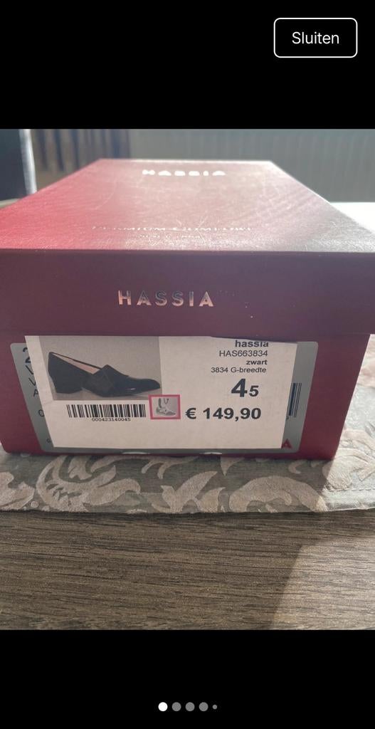 Nieuwe Hassia lakleren schoentjes, maat 37,5 (valt als 37), Hassia, Nieuw, Ophalen of Verzenden, Instappers
