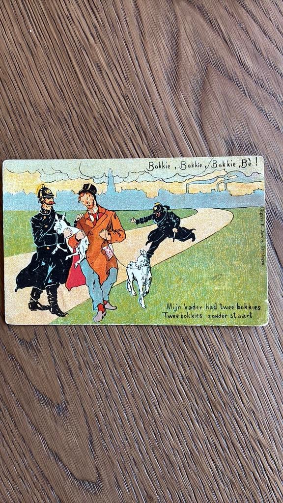 Bokkie,bokkie be. Vader had 2 bokkies,bokkies zonder staart, Ophalen of Verzenden, 1920 tot 1940, Gelopen