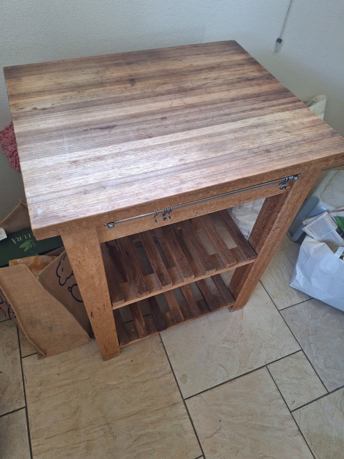 IKEA Keuken Opbergkast / Los Kastje - Hout, Huis en Inrichting, Keuken | Keukenbenodigdheden, Ophalen, Hout, IKEA, Bruin