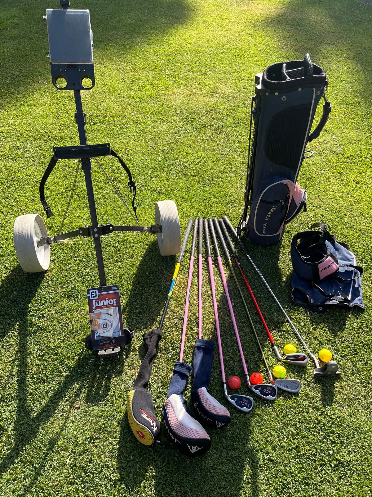 Complete golfset voor kinderen met tas en trolley, Ophalen, Gebruikt, Set, Overige merken