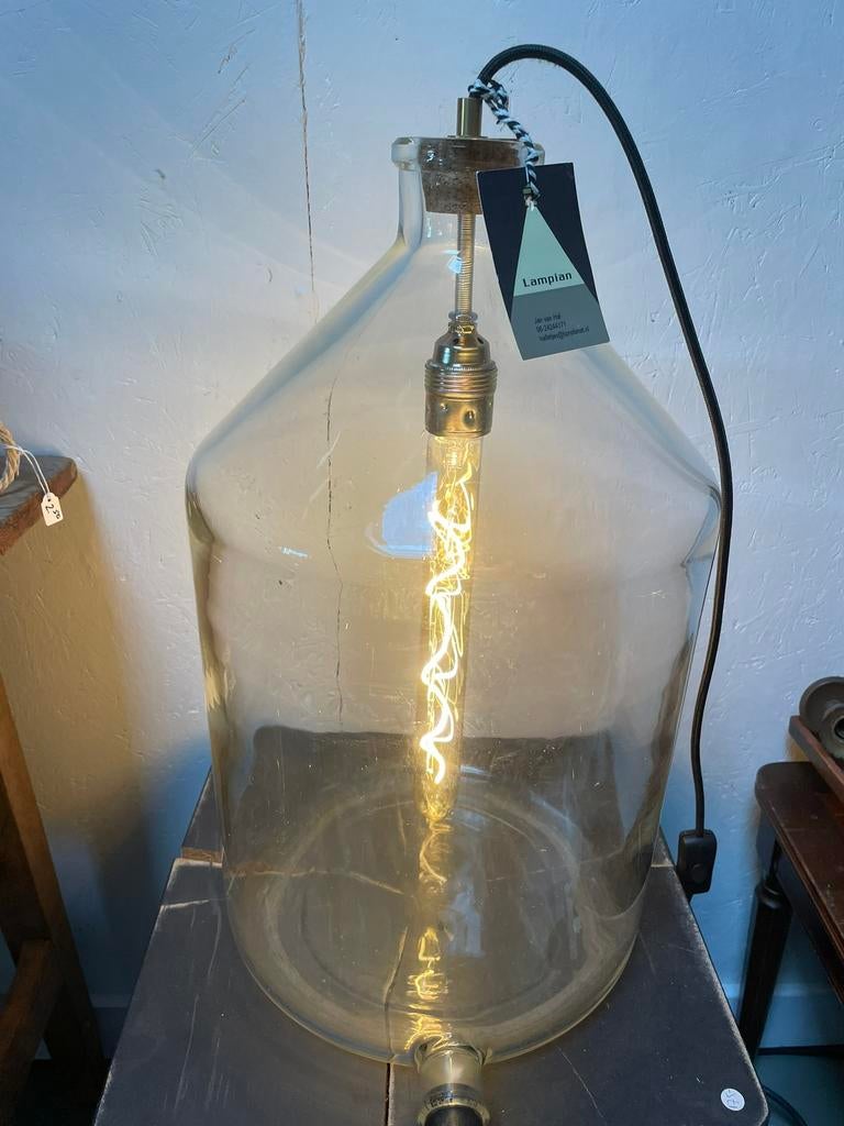 Lamp Laboratoriumglas, Ophalen, Zo goed als nieuw, Industrieel