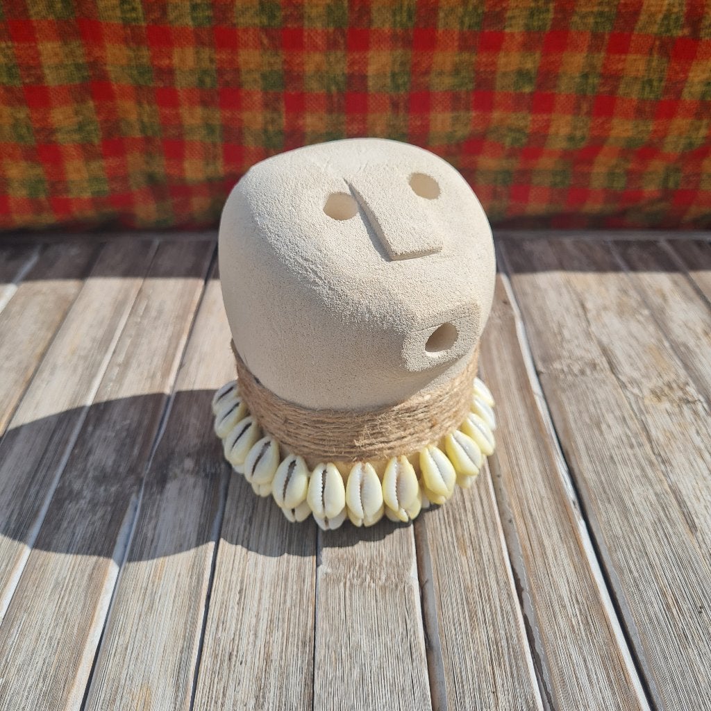 Bazar Bizar Stoneman Poortwachter Bali Indonesië, Beige, Ophalen of Verzenden, Zo goed als nieuw, Handgemaakt