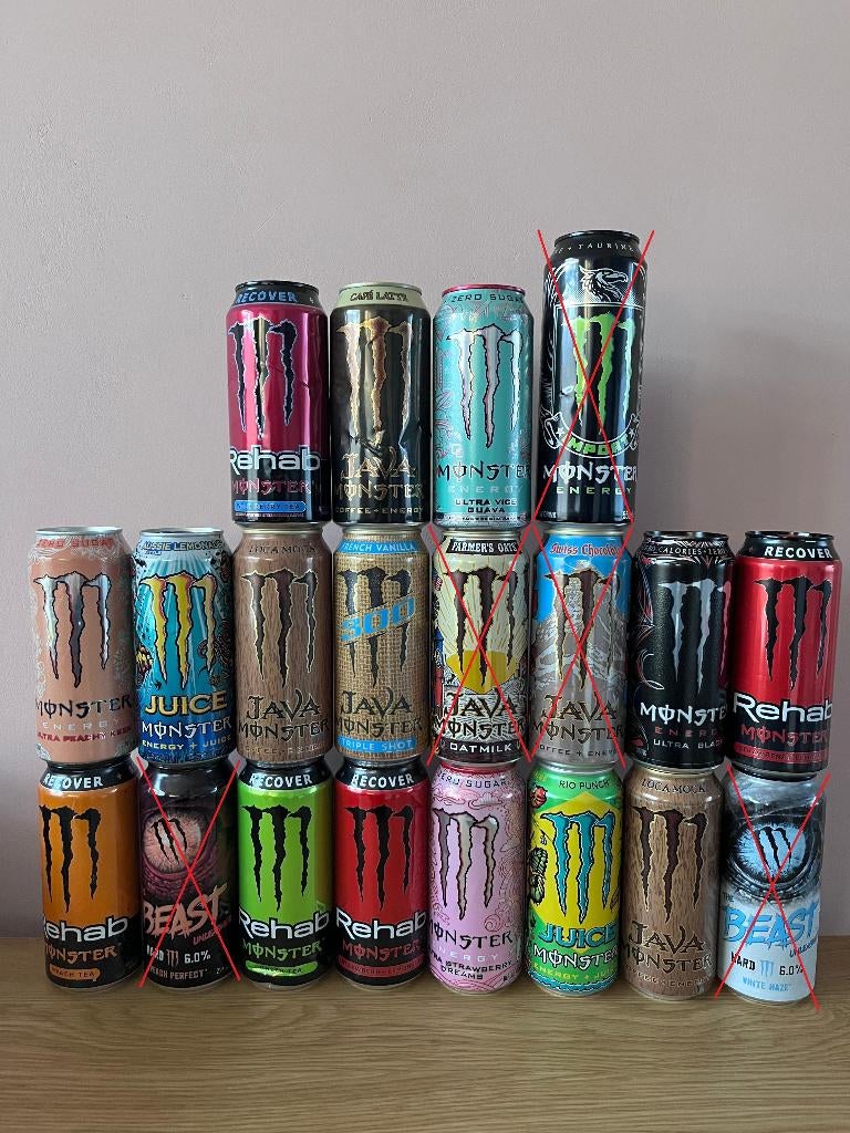 Monster Energy USA verzameling, Verzamelen, Blikken, Ophalen of Verzenden, Zo goed als nieuw, Overige, Overige merken