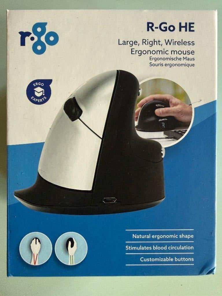 R-Go-HE Ergonomische muis USB draadloos, R-Go, Rechtshandig, Muis, Ergonomisch