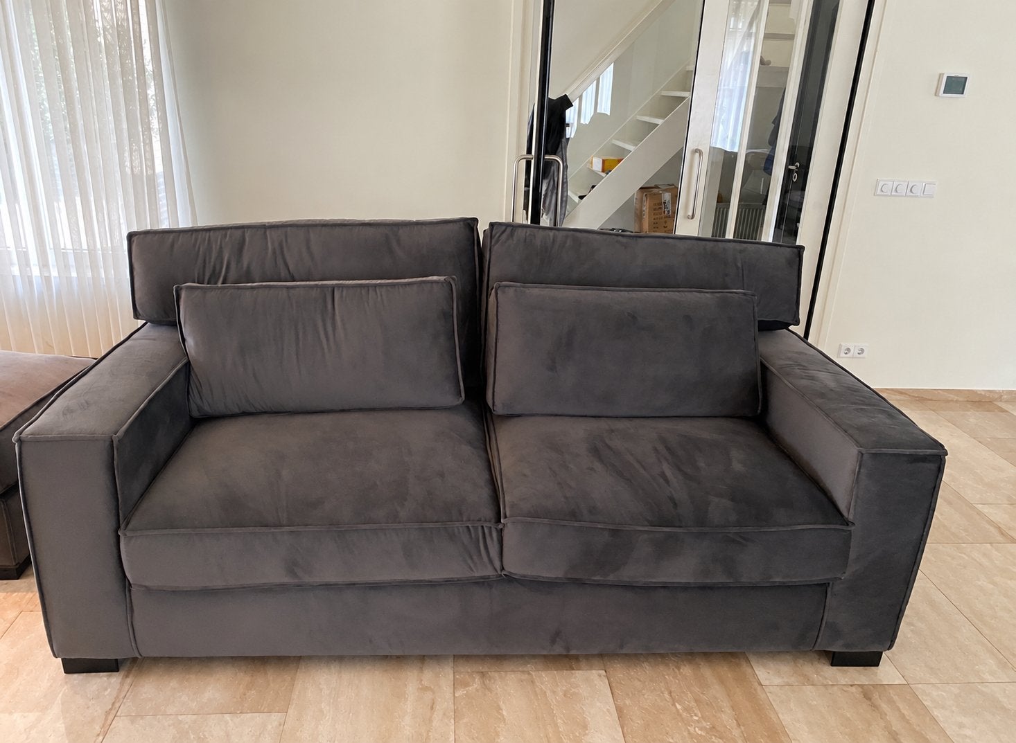 3 zits bank + 2x loveseat + 1x hocker/poef, Ophalen, Tweepersoons, 75 tot 100 cm, Zo goed als nieuw