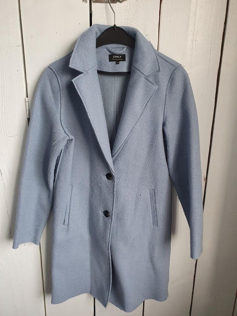 Halflange blauwe tussen jas van Only, maat XS., Only, Blauw, Ophalen of Verzenden, Maat 34 (XS) of kleiner