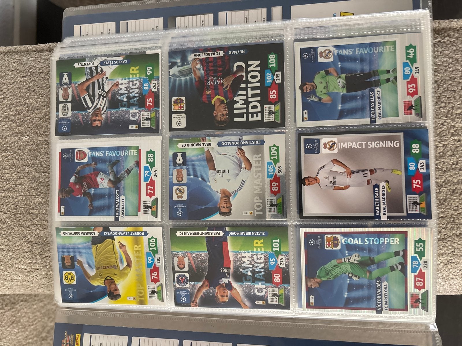 Panini Adrenalyn Champions League 2013-2014 verzamelmap, Ophalen, Gebruikt, Meerdere plaatjes