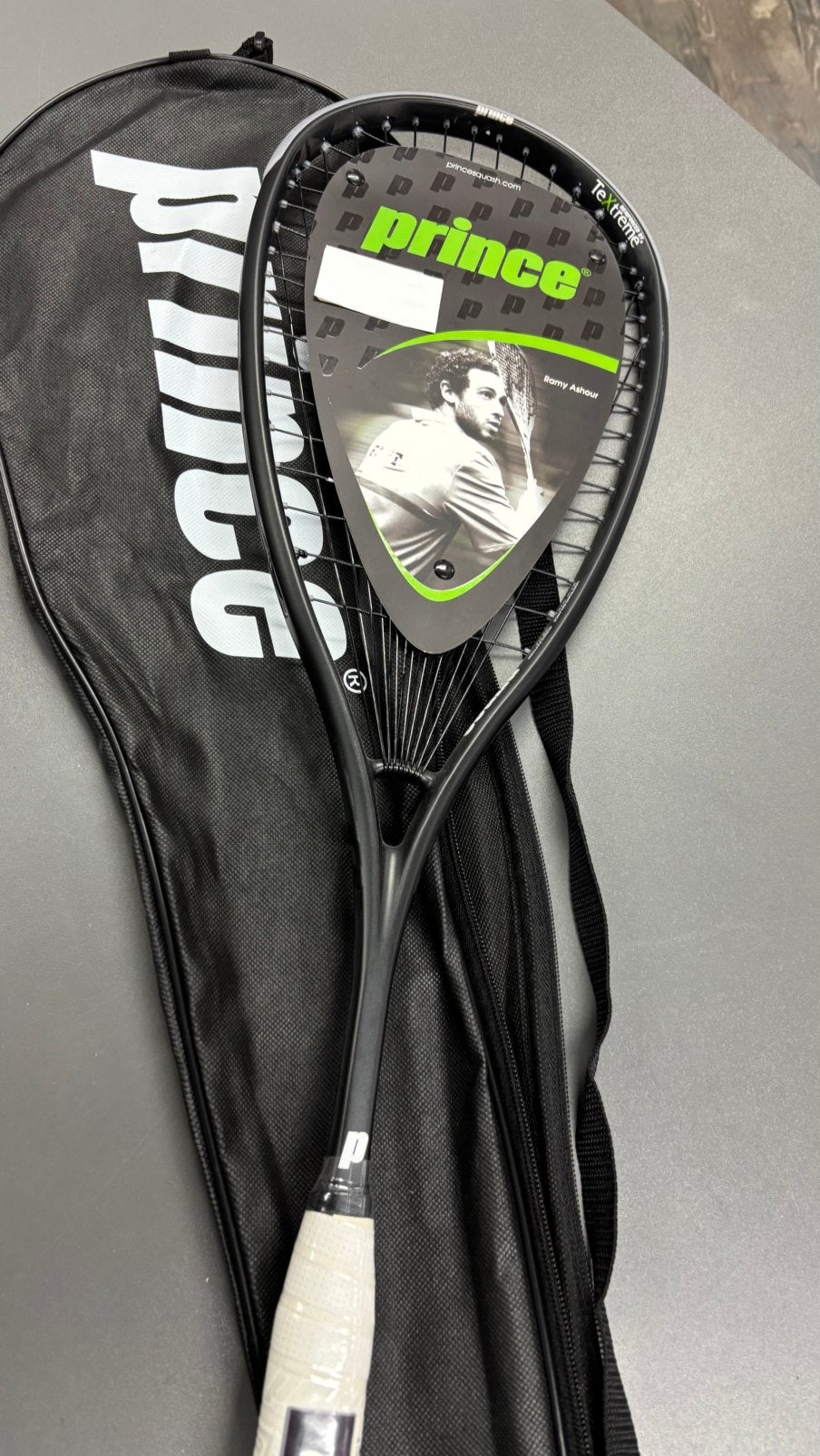Prince Sqashracket carbon, Ophalen of Verzenden, Nieuw, Toebehoren, Met hoes