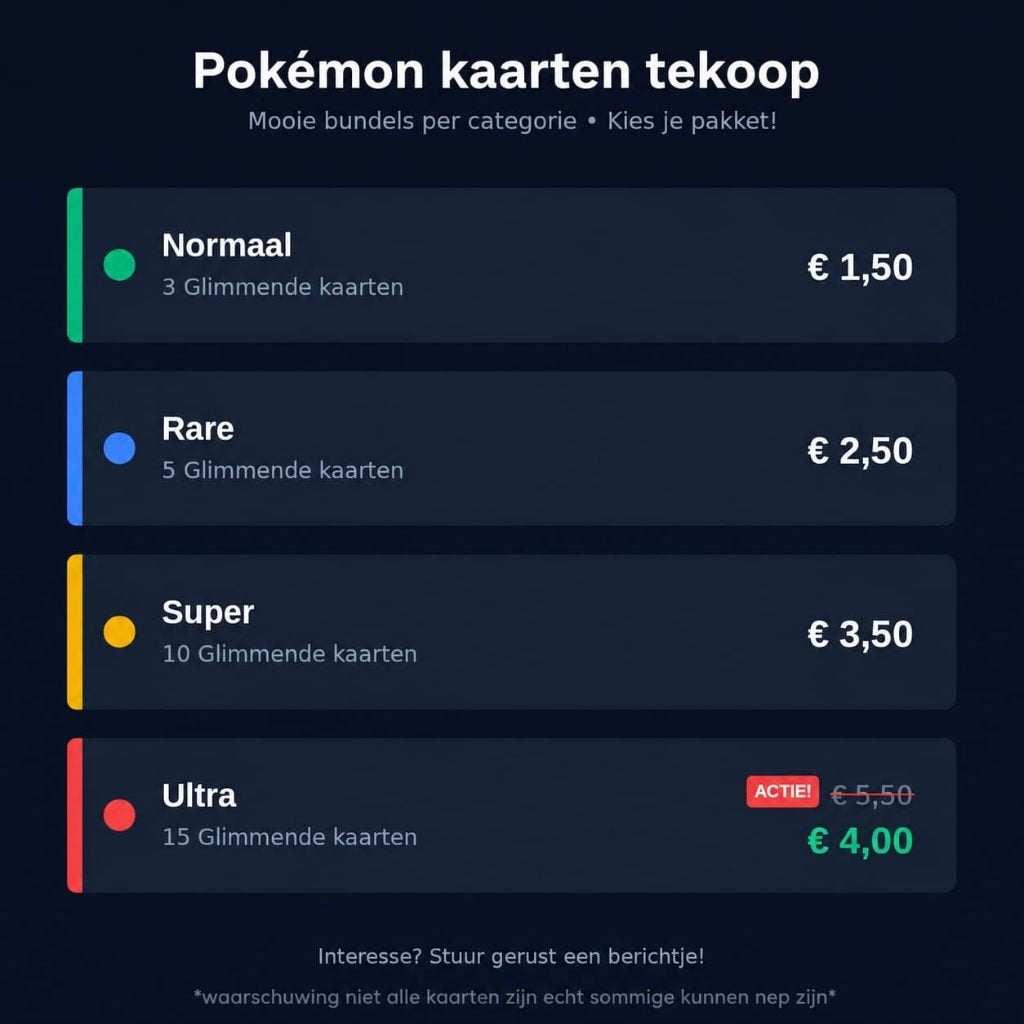 Pokémon kaarten (verrassingspakjes), Ophalen of Verzenden, Nieuw, Meerdere kaarten