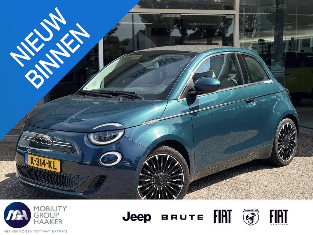 Fiat 500 C La Prima 42 kWh | Carplay | ACC | Camera, Auto's, Fiat, Gebruikt, Cabriolet, 4 stoelen, Automatische klimaatregeling
