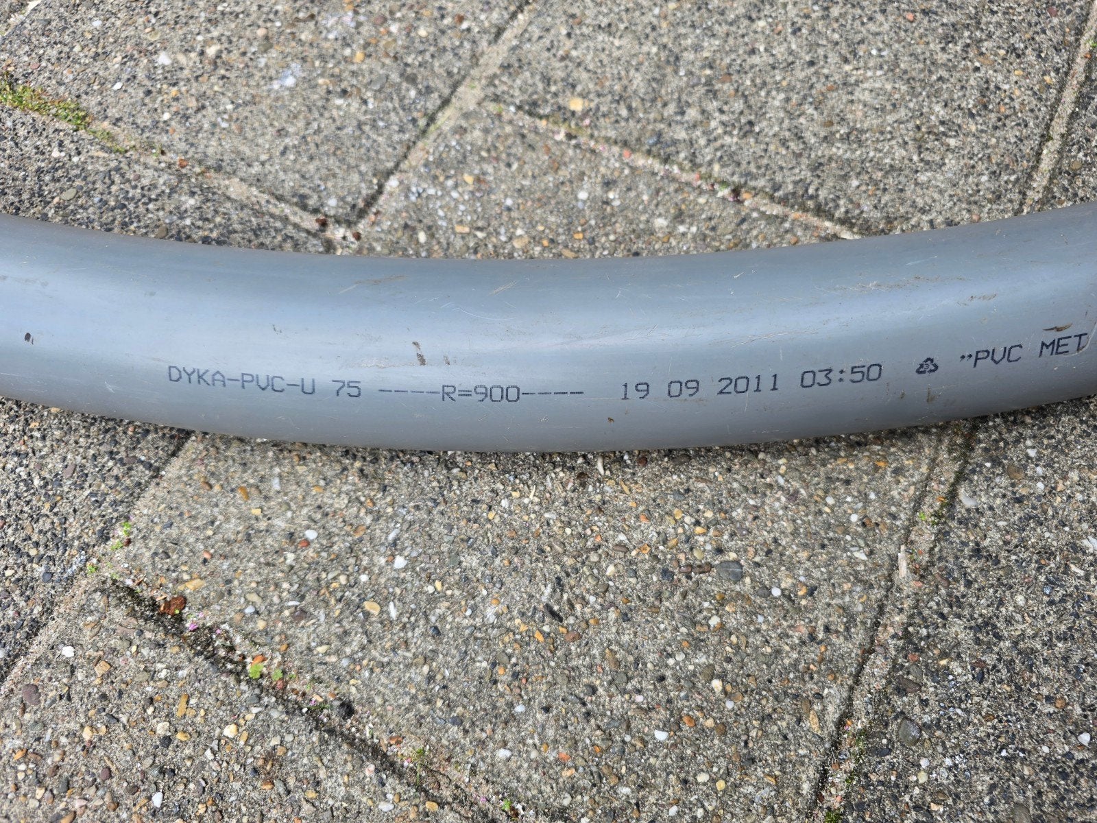 PVC getrokken bochten 75MM.kabels en leidingen invoer bochte, Ophalen, Bochten, Pvc, Nieuw