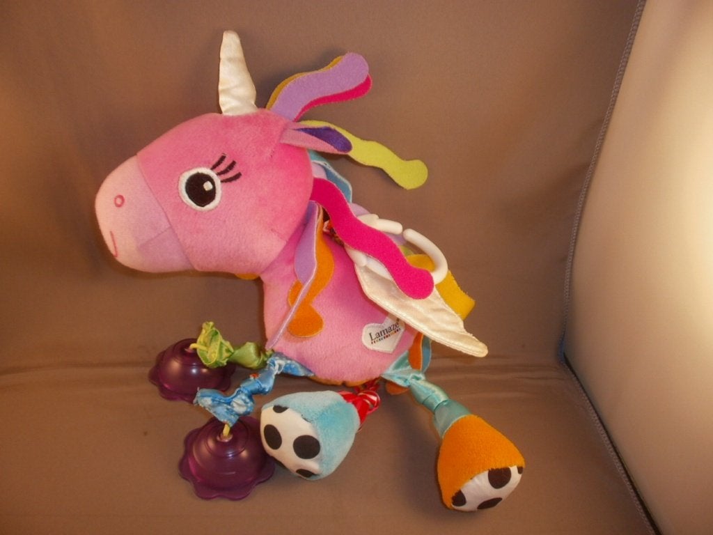 lamaze diversen pelikaan vogel met vis gekleurd knisper/, Overige merken, Overige karakters, Ophalen of Verzenden, Zo goed als nieuw