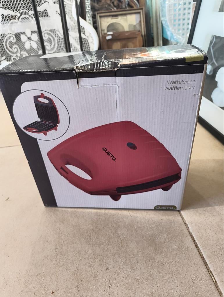 Gusto Wafelijzer - Mooie Rode Kleur, Witgoed en Apparatuur, Wafelijzers, Ophalen of Verzenden, Nieuw