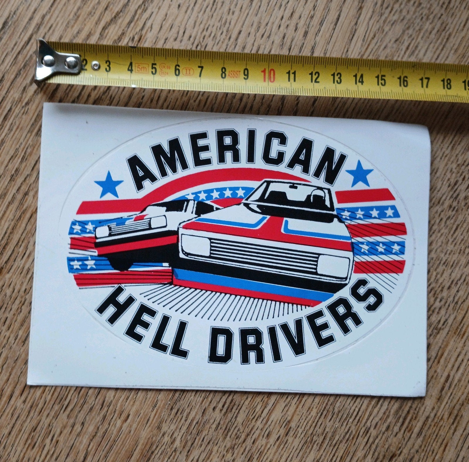 Sticker The American Hell Drivers Stunt Cars Show Team, Ophalen of Verzenden, Zo goed als nieuw