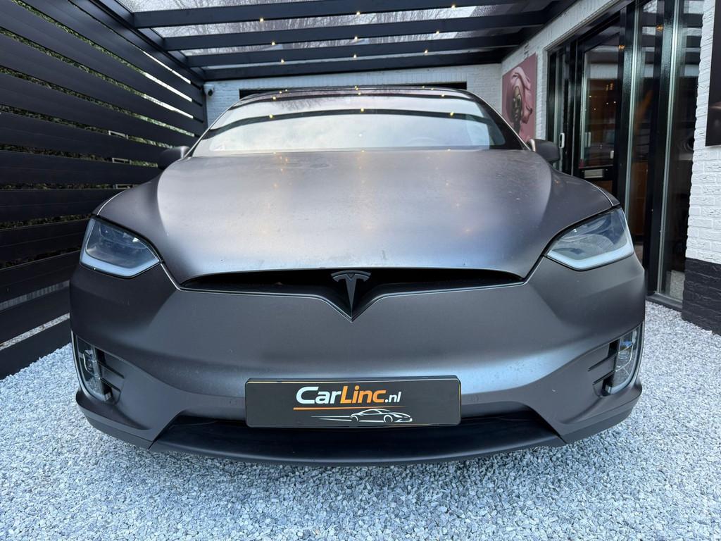 Tesla Model X 100D, 6 PERSOONS, VOLGSYSTEEM INGEBOUWD!, Gebruikt, 2433 kg, Verwarming stoelen achter, Blauw