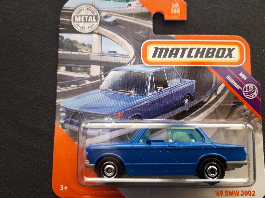 Matchbox BMW 2002 '69 blauw, Ophalen of Verzenden, Nieuw, Auto