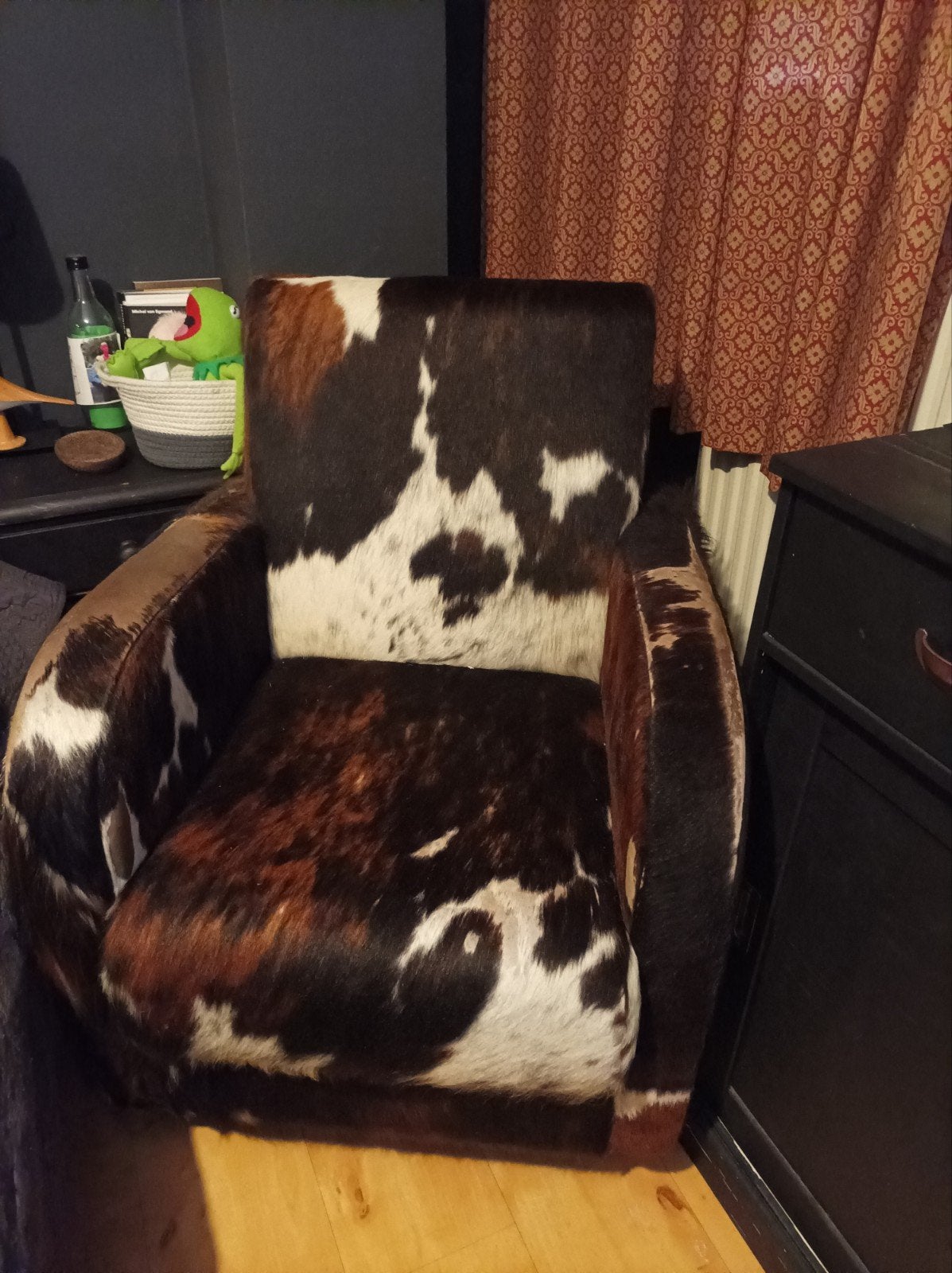 heerlijke fauteuil koeienhuid, Ophalen, Gebruikt, Eén