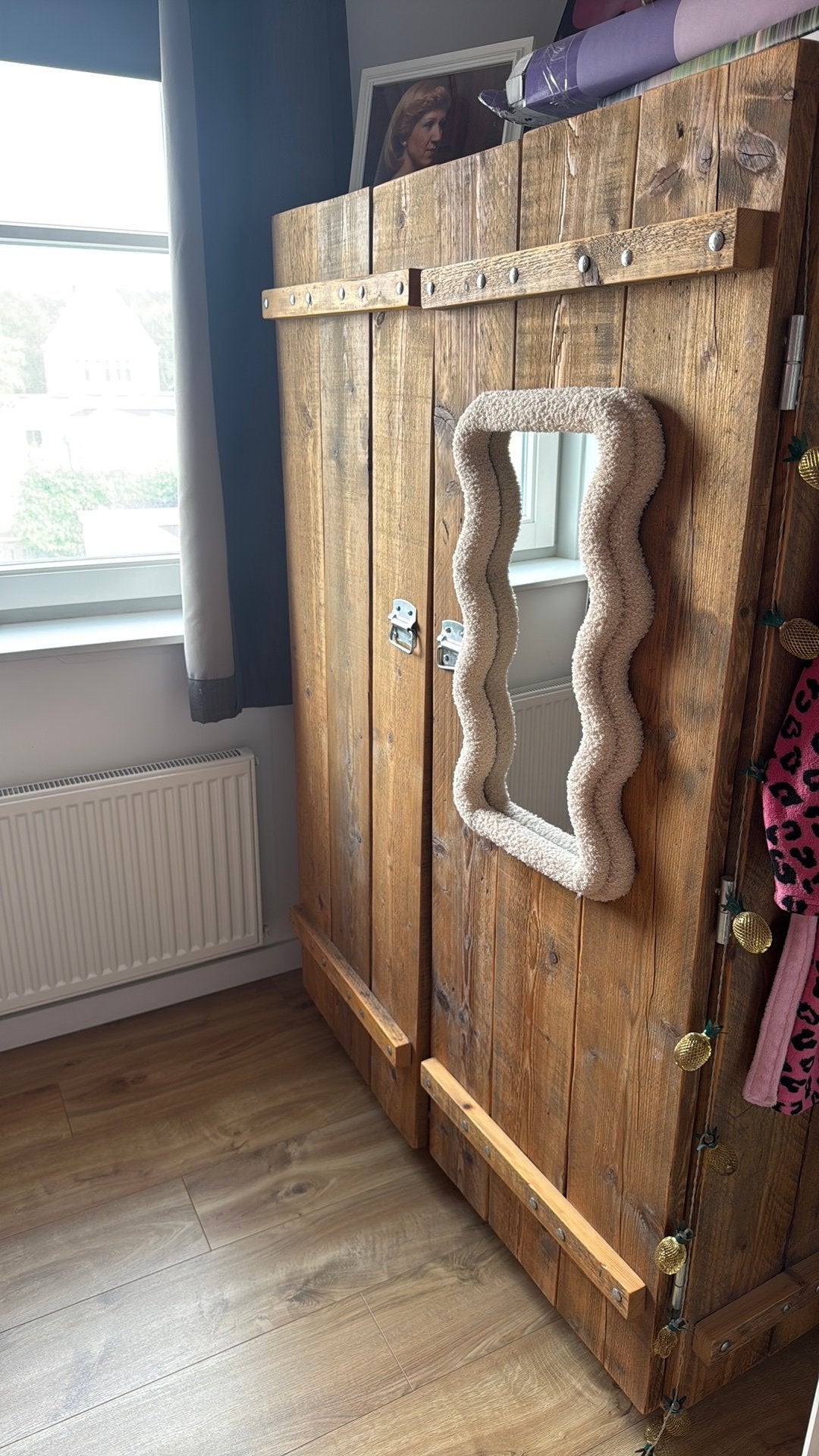 Steigerhouten kledingkast robuust, Ophalen