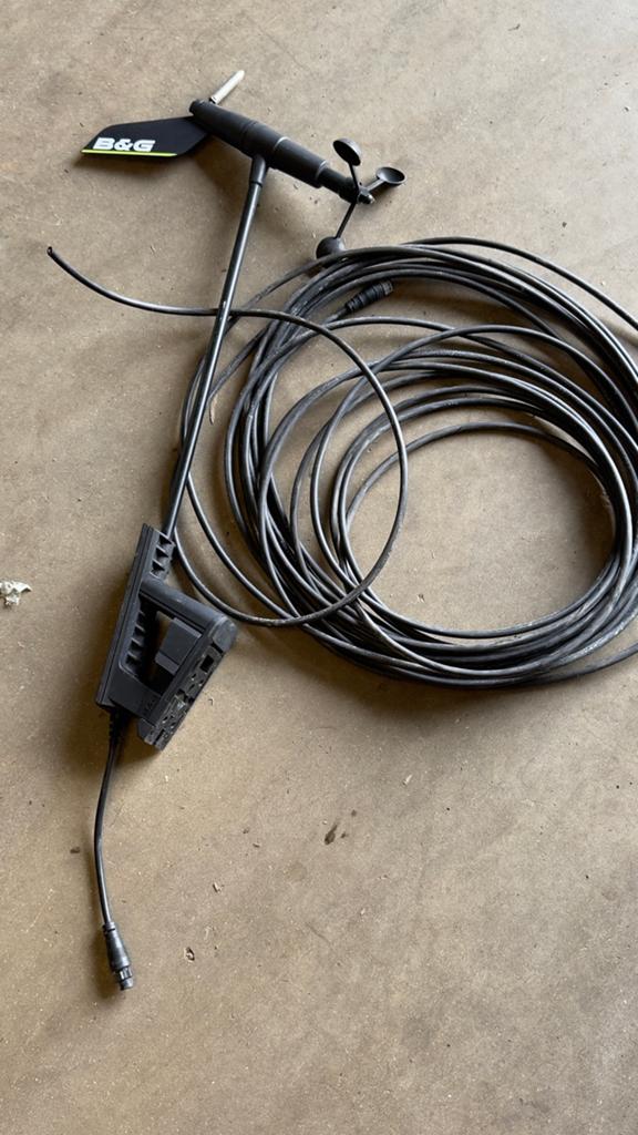 B&G Windvaan en Windsnelheidsmeter met Kabel, Watersport en Boten, Ophalen of Verzenden, Zo goed als nieuw