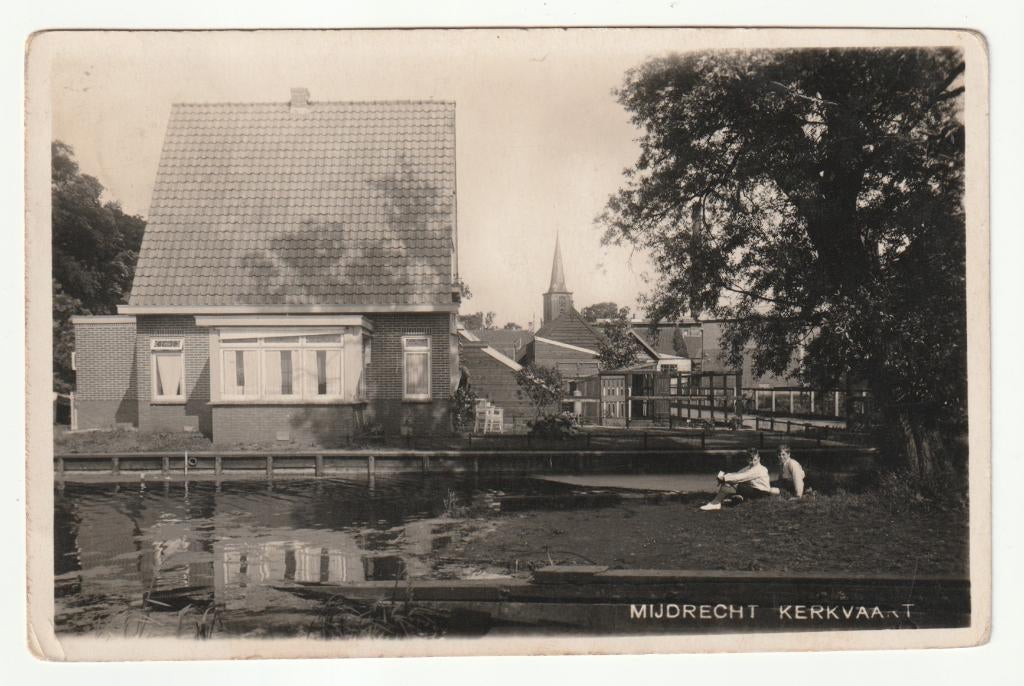 Mijdrecht - Kerkvaart * Fotokaart / Bromografia, Verzamelen, Ansichtkaarten | Nederland, Ophalen of Verzenden, 1920 tot 1940, Gelopen