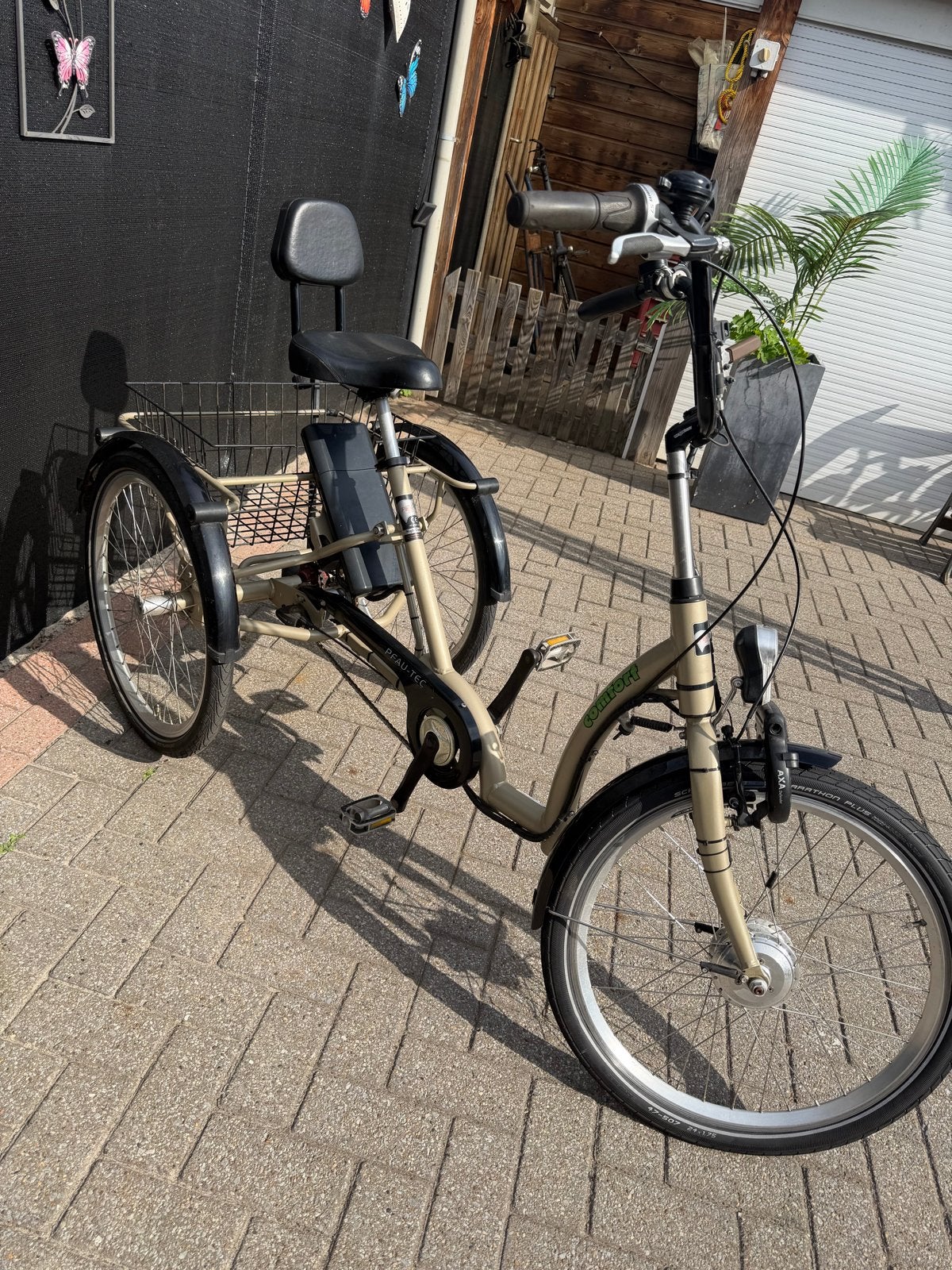 Beau-Tec Comfort driewieler e-bike met lage instap, Ophalen, Zo goed als nieuw, Velgrem