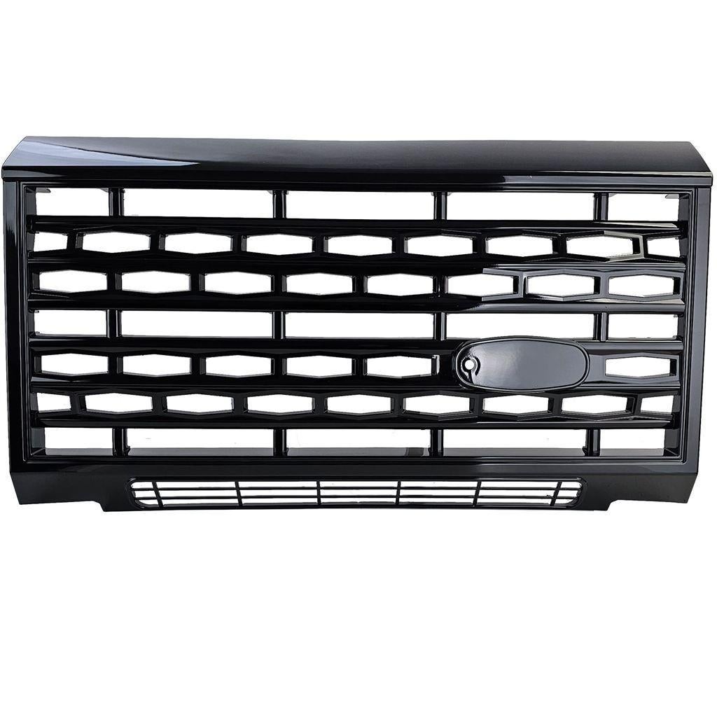 Grill Voor Land Rover Defender LD 90 / 110 Glans Zwart, Verzenden, Automotive Parts, A.parts@hotmail.nl, Trasmolenlaan 12 3447 GZ Woerden