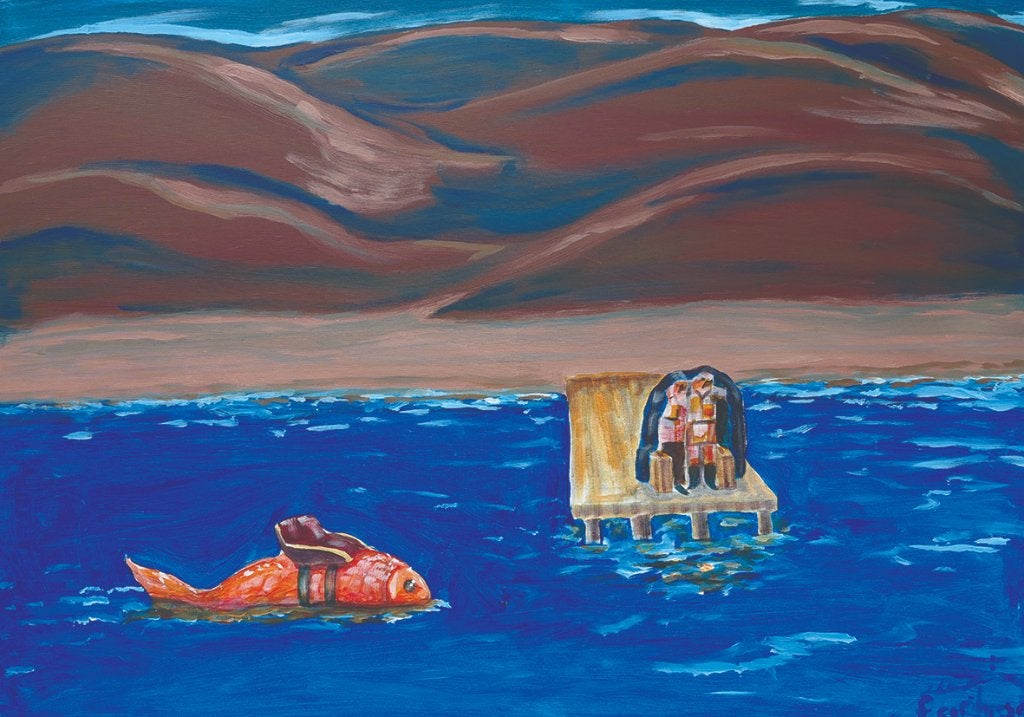 Atelieropruiming – Acryl schilderij zoekt een nieuw thuis, Acrylverf, Ophalen of Verzenden, Textiel, Overig onderwerp