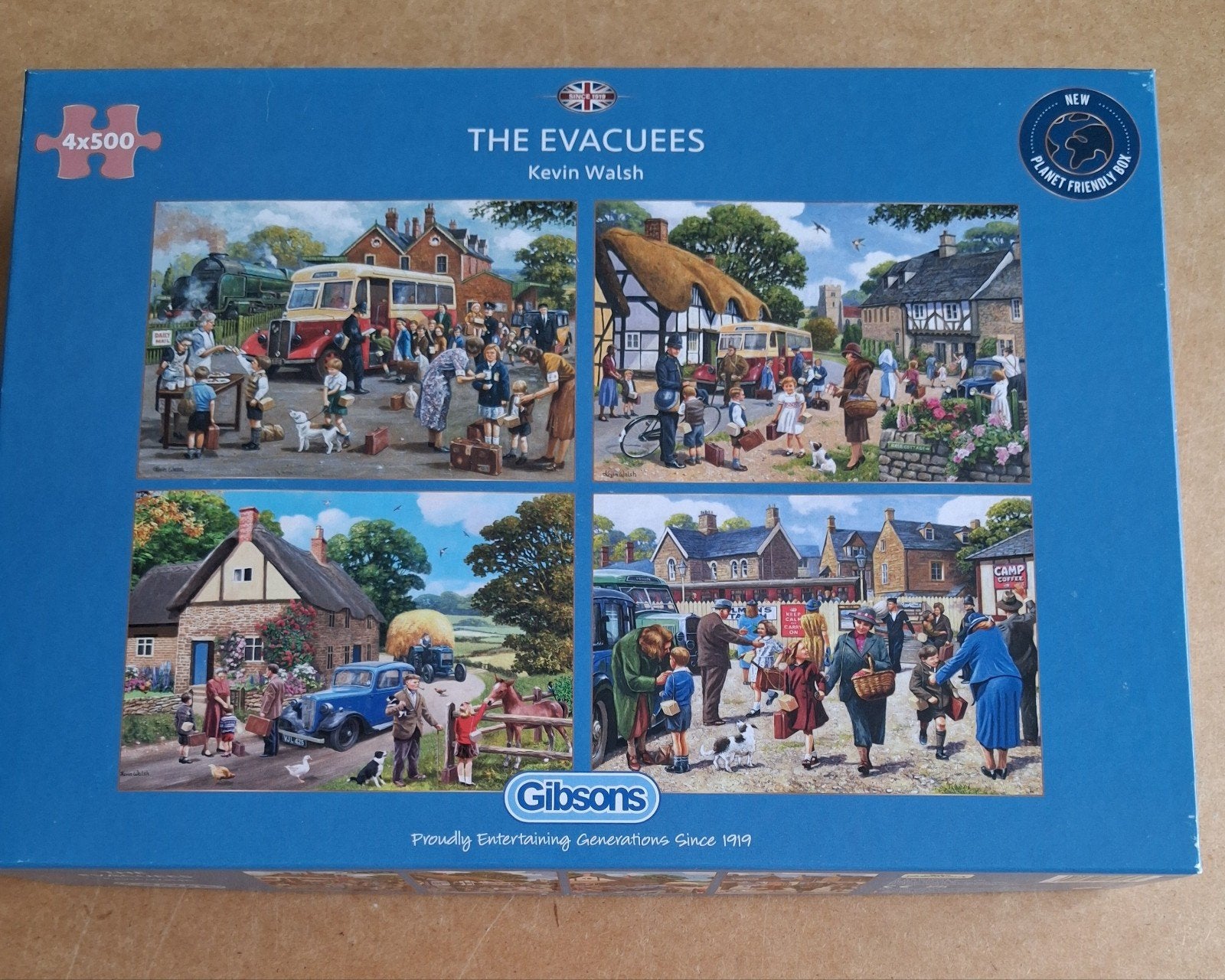 Gibsons puzzels 4 x 500 stukjes, Hobby en Vrije tijd, Denksport en Puzzels, Ophalen of Verzenden, 500 t/m 1500 stukjes, Zo goed als nieuw