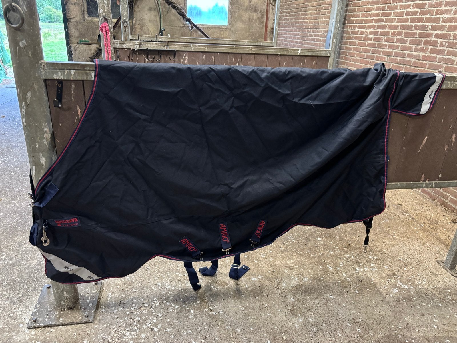 Deken Horseware Amigo Bravo XL 0g 130/185 Navy/Red, Ophalen of Verzenden, Zo goed als nieuw