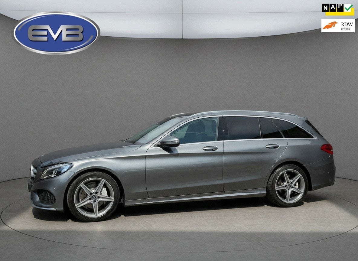 Mercedes-Benz C-klasse Estate 180 AMG Sport Edition NL auto, Auto's, Automaat, Achterwielaandrijving, Euro 6, 750 kg