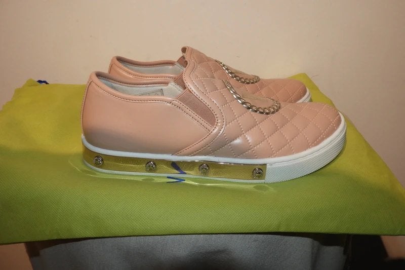 Versace jeans bootschoen/ gymp aparte details ZGAN 40, Verzenden, Roze, Sneakers of Gympen, Zo goed als nieuw