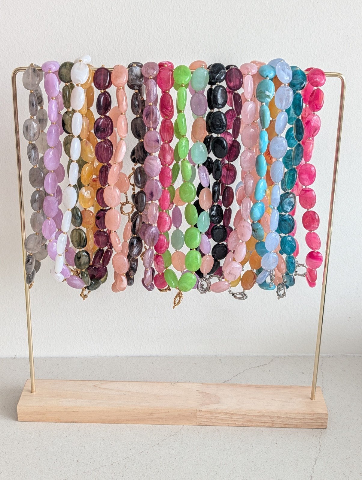 Grote kralenketting met RVS slot - JewellerybyAnne, Ophalen of Verzenden, Nieuw, Goud, Overige materialen
