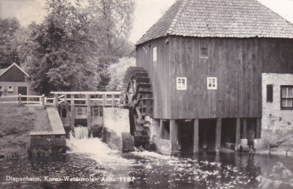 18774 Diepenheim Koren watermolen Anno 1187 gelopen 1974, Verzenden, 1960 tot 1980, Gelopen, Overijssel