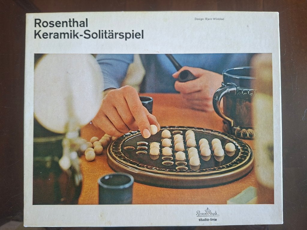 Rosenthal Keramik-Solitärspiel, design Björn Winblad, Antiek en Kunst, Gemerkt, Groen, Steen/keramiek, Bord