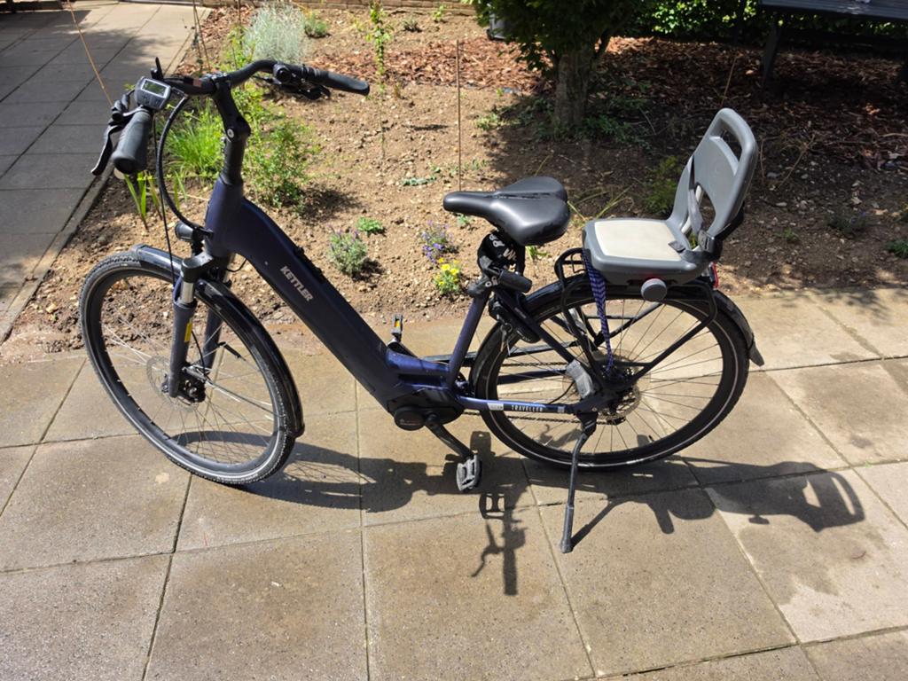 Kettler Traveller Gold 10 E-bike met kinderzitje, Gebruikt, 51 tot 55 cm, 30 tot 50 km per accu, Ophalen
