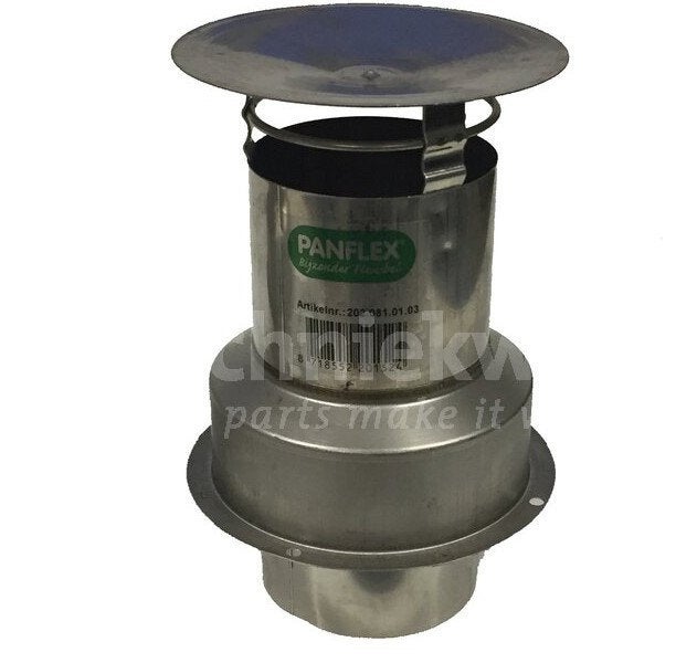 Panflex Regenkap 50 MM .INOX 2020510103, Ophalen of Verzenden, Nieuw, Ventilator en Afzuiger