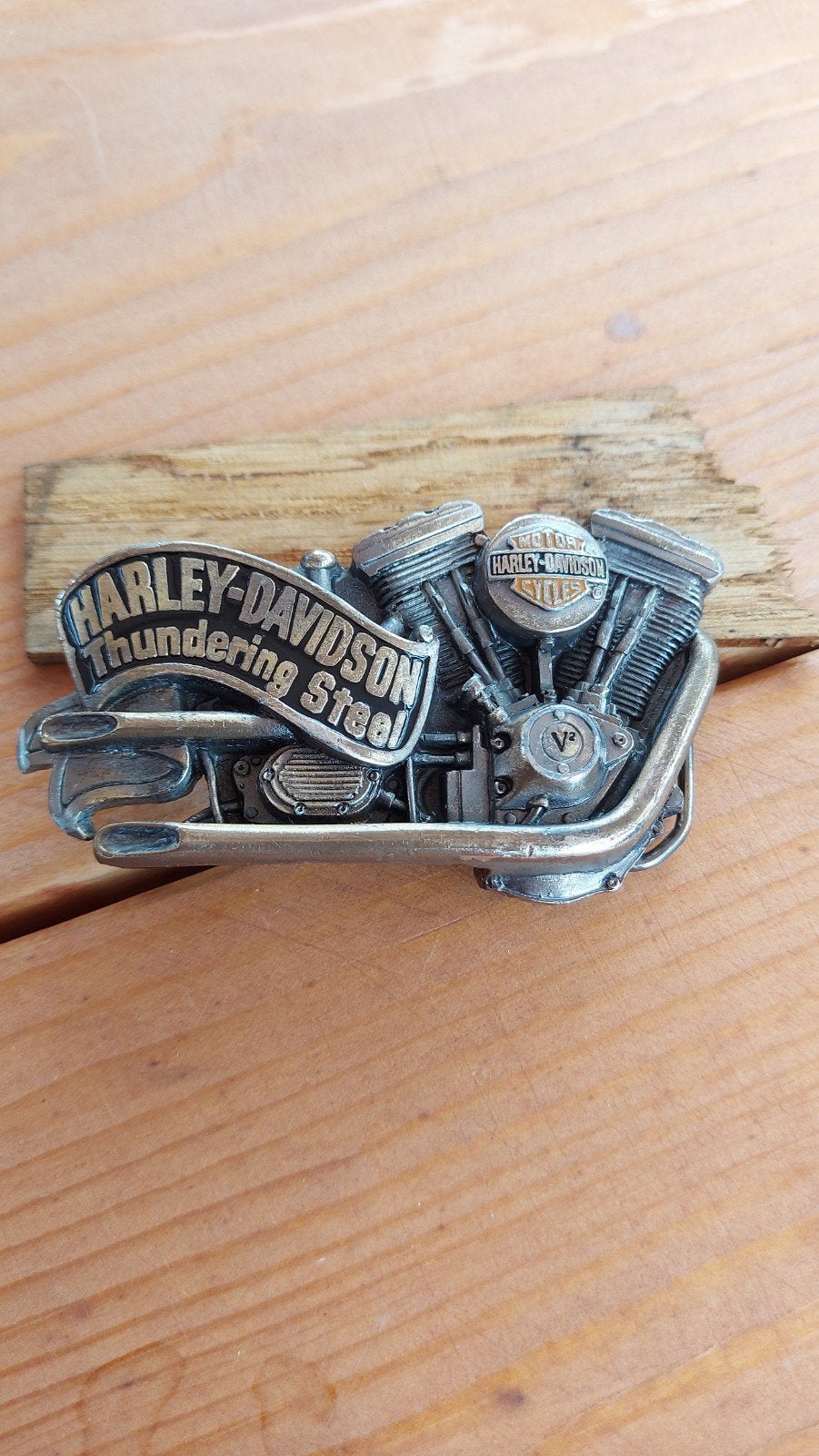 Originele Vintage Harley-Davidson riemgesp 1991 Baron USA, Ophalen of Verzenden, Tweedehands, Overige typen, Baron Buckles USA