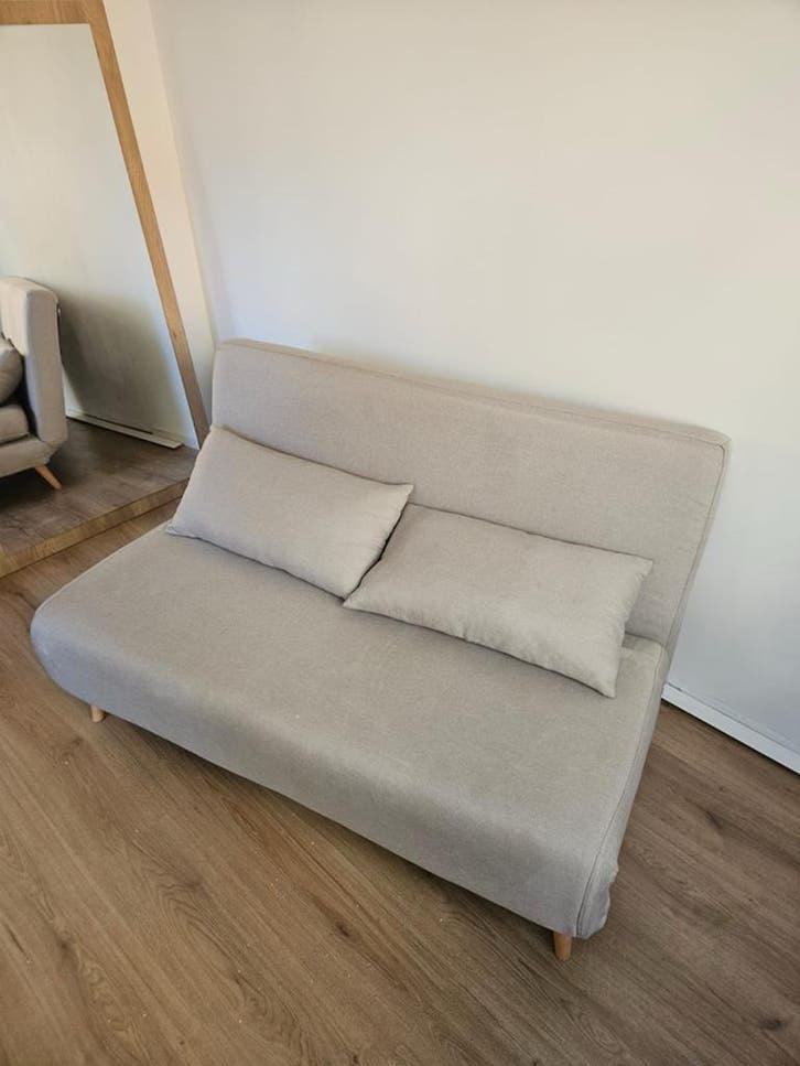 Compacte slaapbank/futon - ideaal voor kleine ruimtes, Gebruikt, Eenpersoons, Ophalen of Verzenden, Overige maten