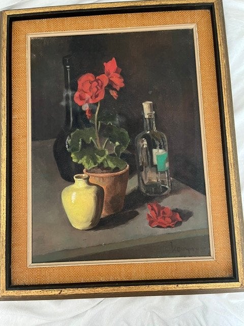 schilderij stilleven, Ophalen, Doek, Stilleven, Olieverf