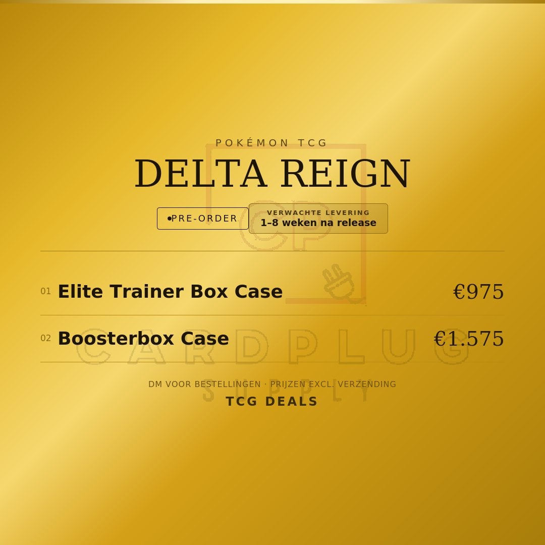 Pokemon DELTA REIGN | PRE - ORDER, Ophalen of Verzenden, Zo goed als nieuw, Boosterbox