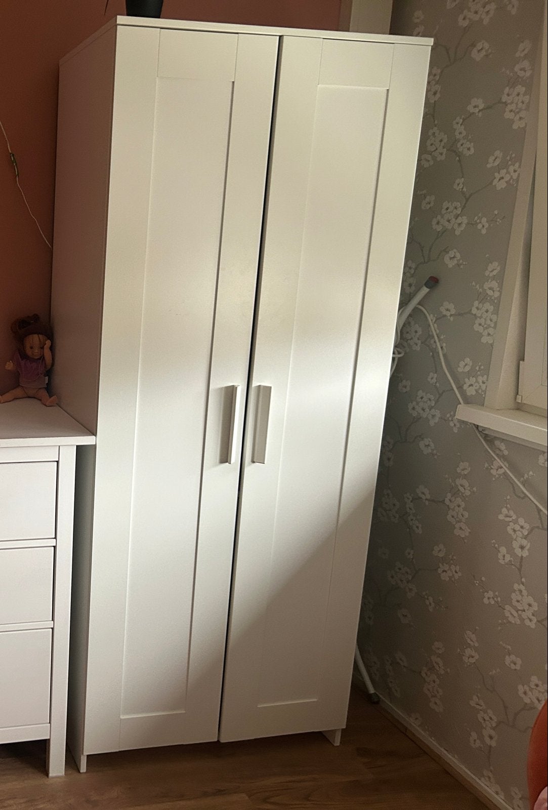 Witte IKEA Brimnes kast met twee deuren, Ophalen, Gebruikt, 200 cm of meer, 50 tot 100 cm