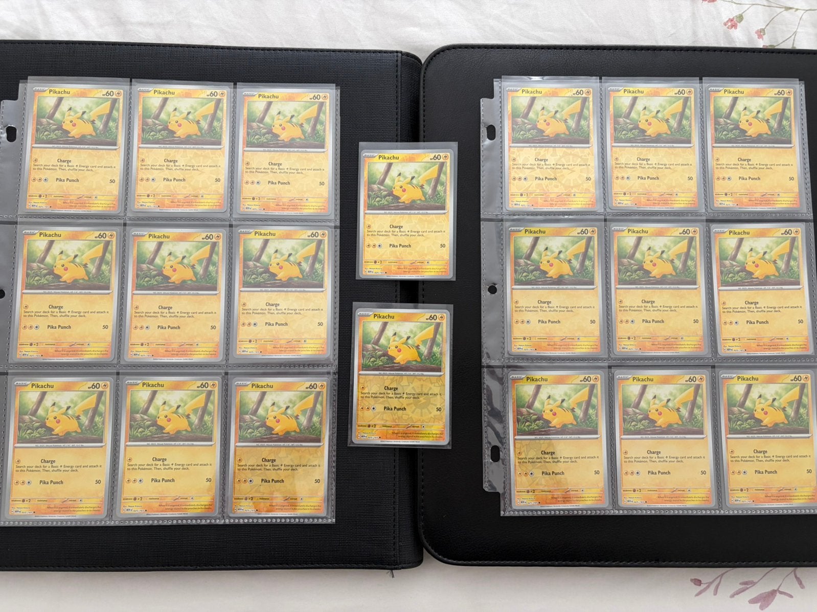 20x Pikachu 025/165 Reverse Holo - 151 MEW, Verzenden, Zo goed als nieuw