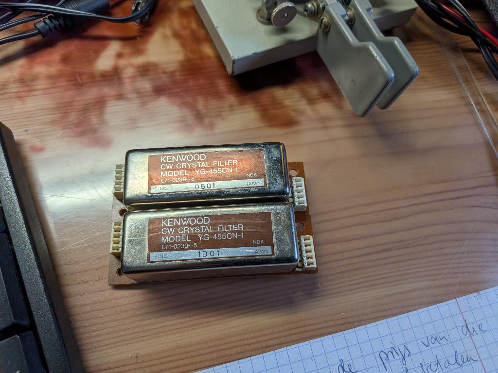 Kenwood crystal filters, Verzenden