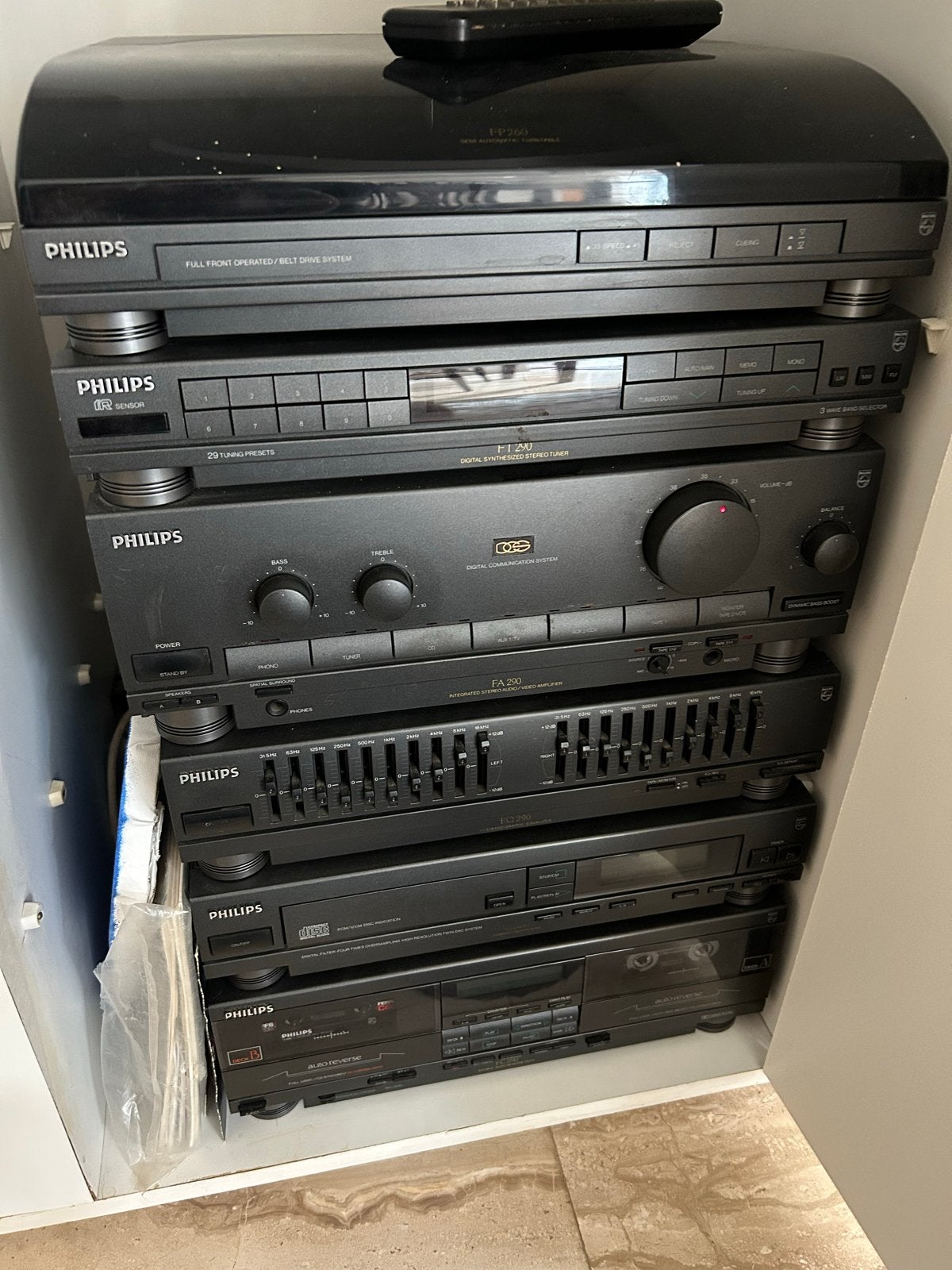 Philips Stereo Set met Draaitafel, CD, Cassette, Tuner, Ophalen, Philips, Gebruikt, Losse componenten